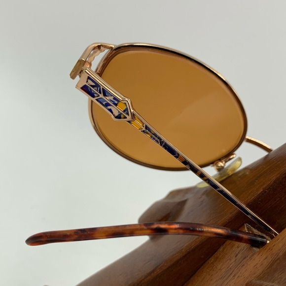 Bella Italia 208 Blue / Gold Oval Sunglasses Frame - Picture 5 of 7